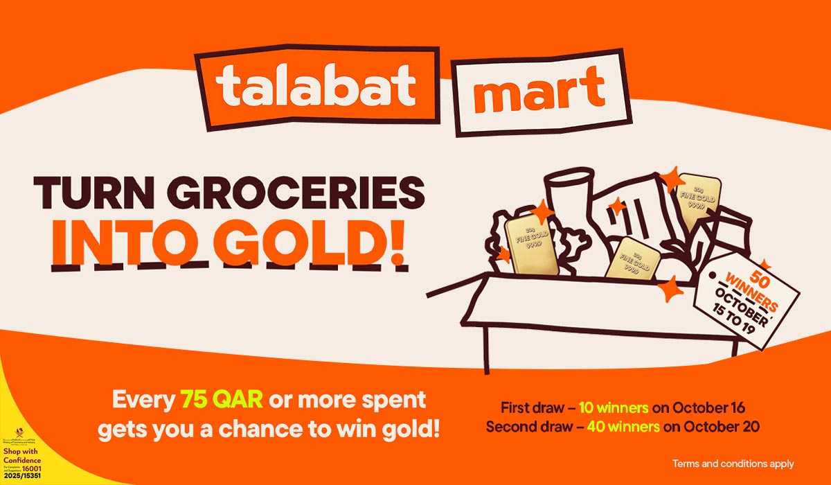 Talabat Mart Gives Customers a Chance to Win 24 Carat Gold